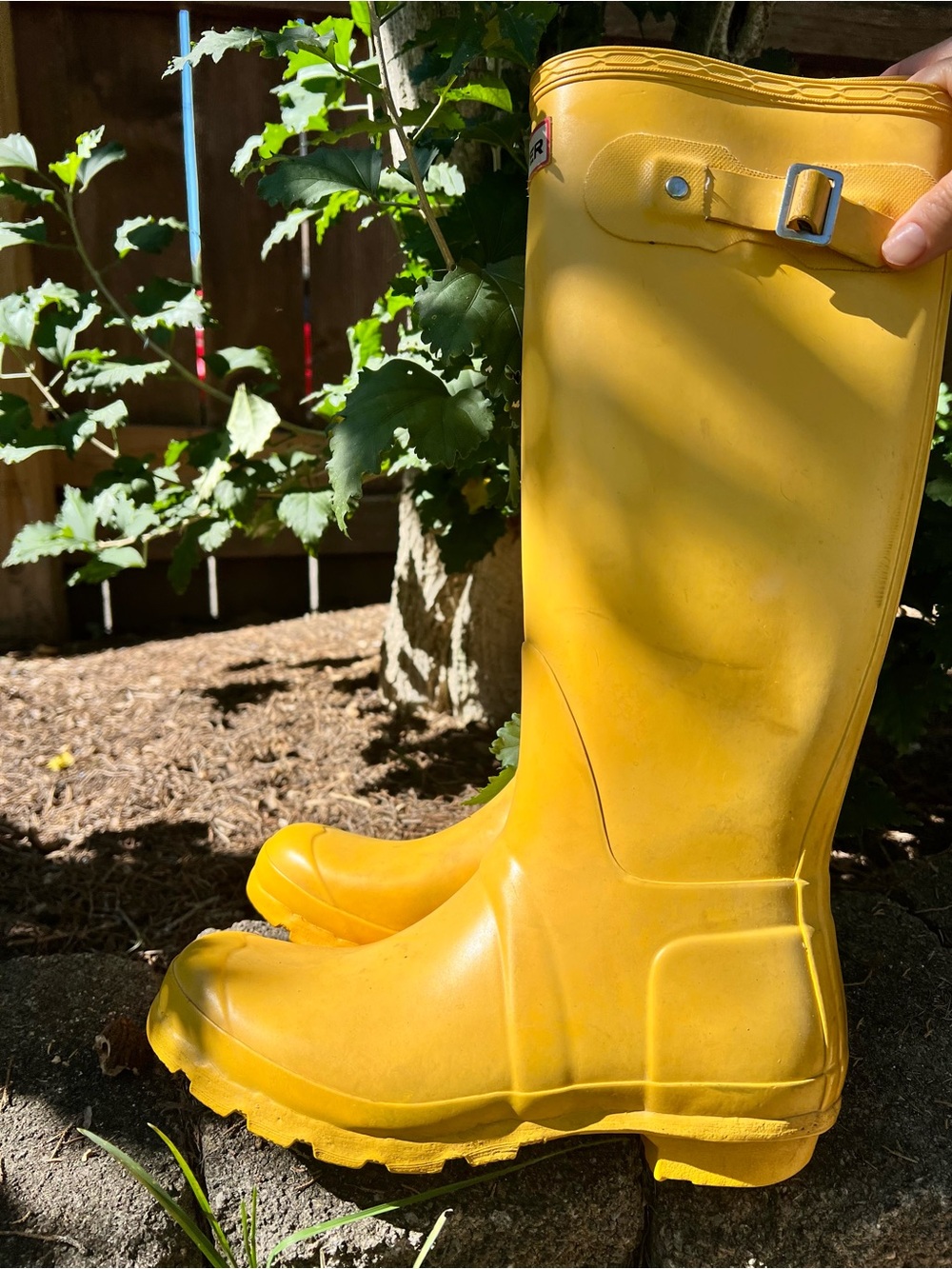 Hunter Original Tall Rubber Rain Boots in Vibrant Yellow 7 Model W23499 7F 6M - Picture 13 of 17
